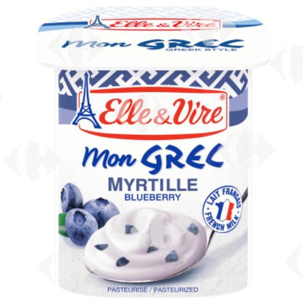 [706442] Dessert Mon Grec Myrtille Elle & Vire 125g