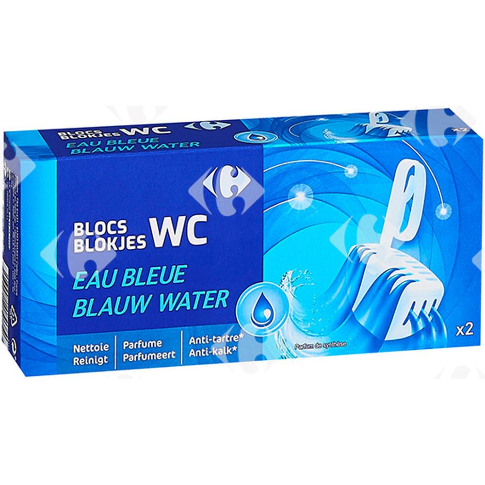 Bloc de Chasse WC Bleu Carrefour 2x40g