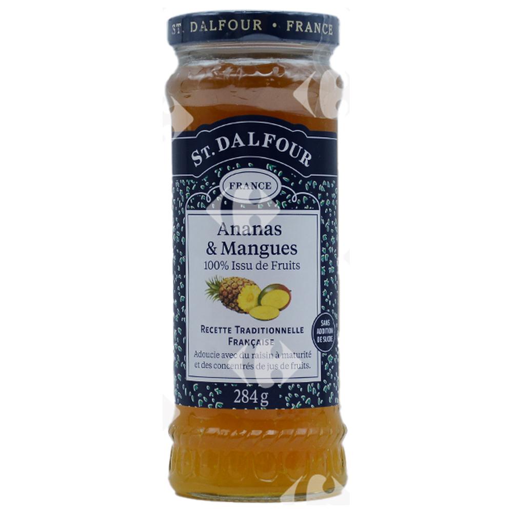 [54918] Confiture d'Ananas et Mangue Sans Sucre Saint Dalfour 284g