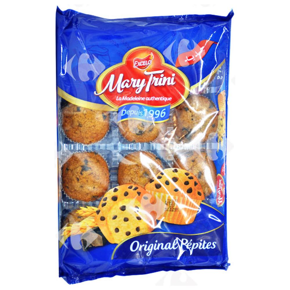 Madeleines Nature aux Pépites de Chocolat Mary Trini 300g