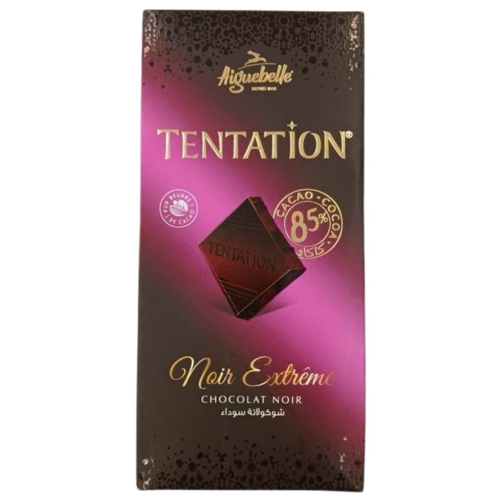 [640934] Tablette de Chocolat Noir Extrême 85% Cacao Tentation Aiguebelle 100g