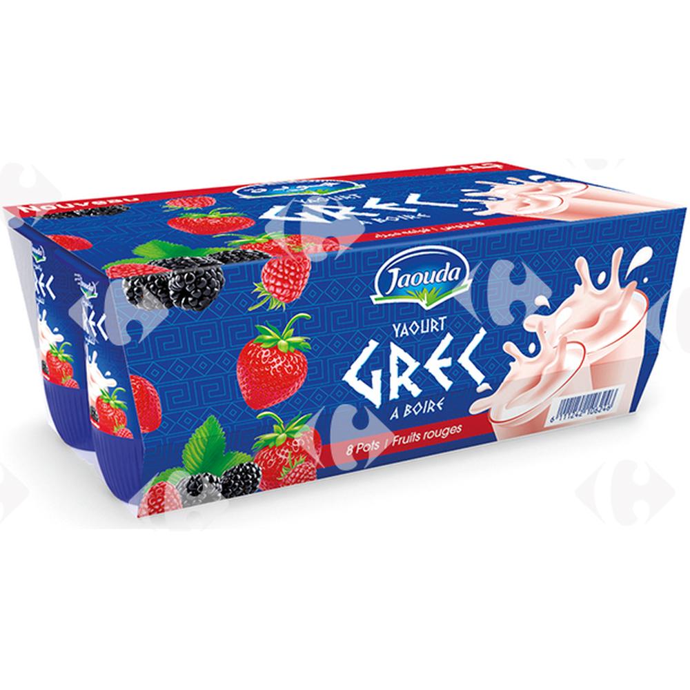 Pack Yaourt à Boire Fruits Rouges Grec Jaouda 8x165g