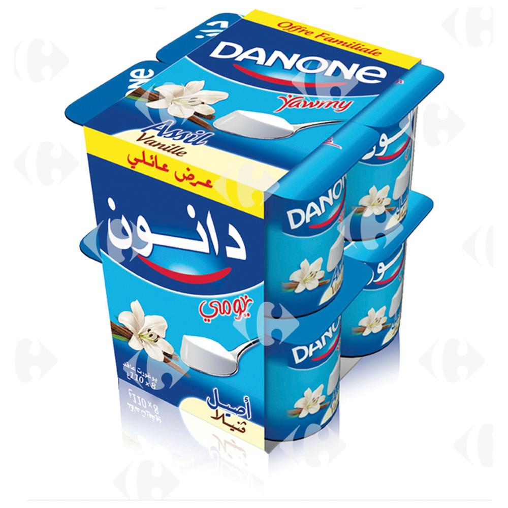 Pack Yaourt Ferme Vanille Assil Danone 8x110g