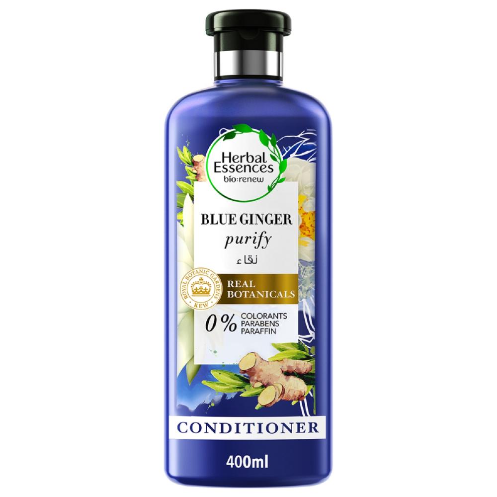Après Shampooing purifiant : renew Eau Micellaire & Gingembre Bleu Herbal Essences bio 400ml