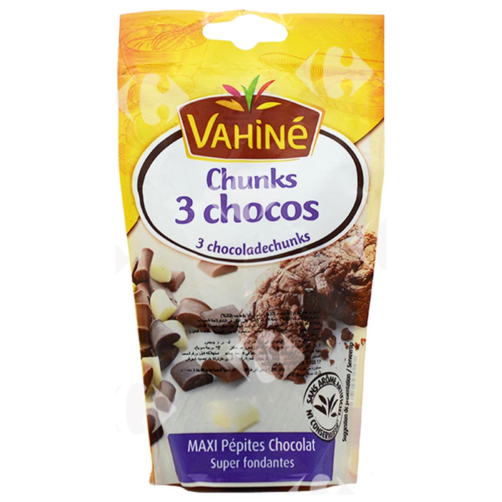 Pépites Chunks 3 Chocolats Vahine 100g