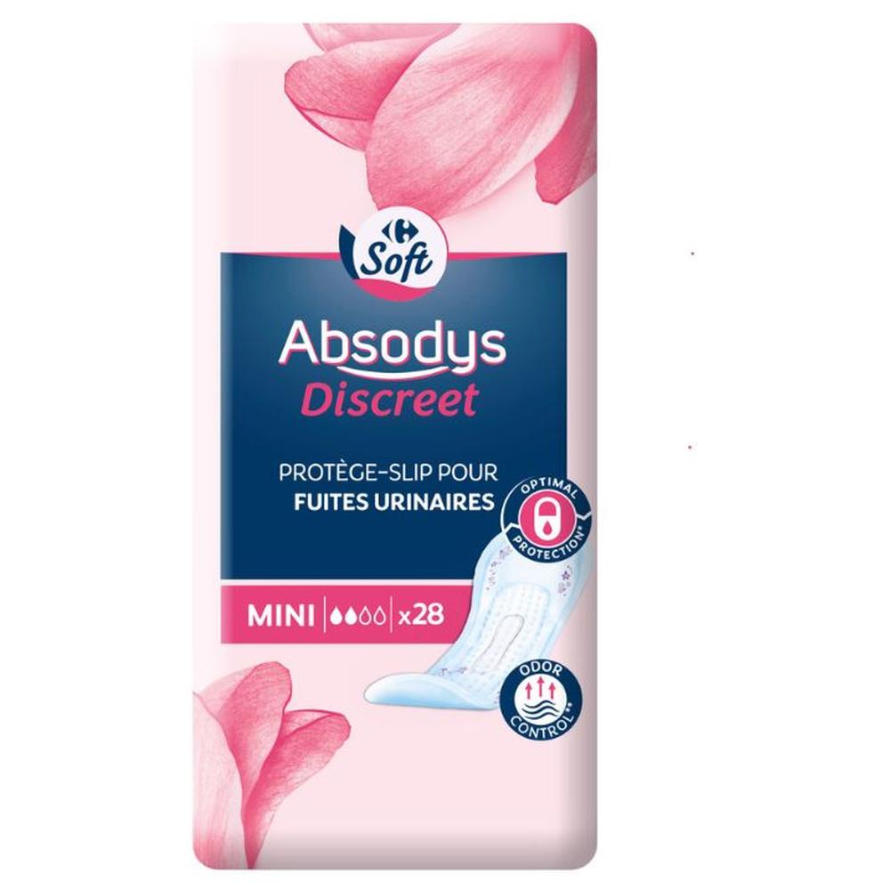 Protège-slip Mini Carrefour Soft 28 unités