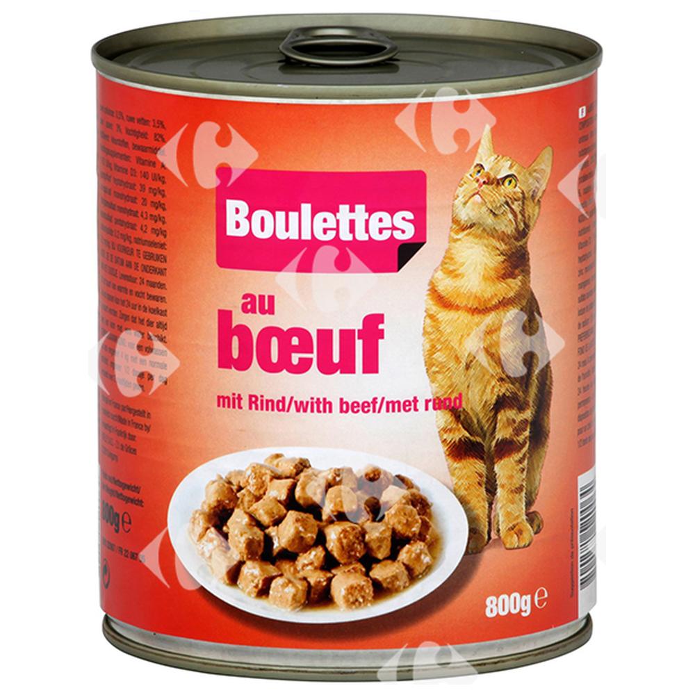 [423236] Bouchées Sauce pour Chat Bœuf Carrefour Blanc 800g