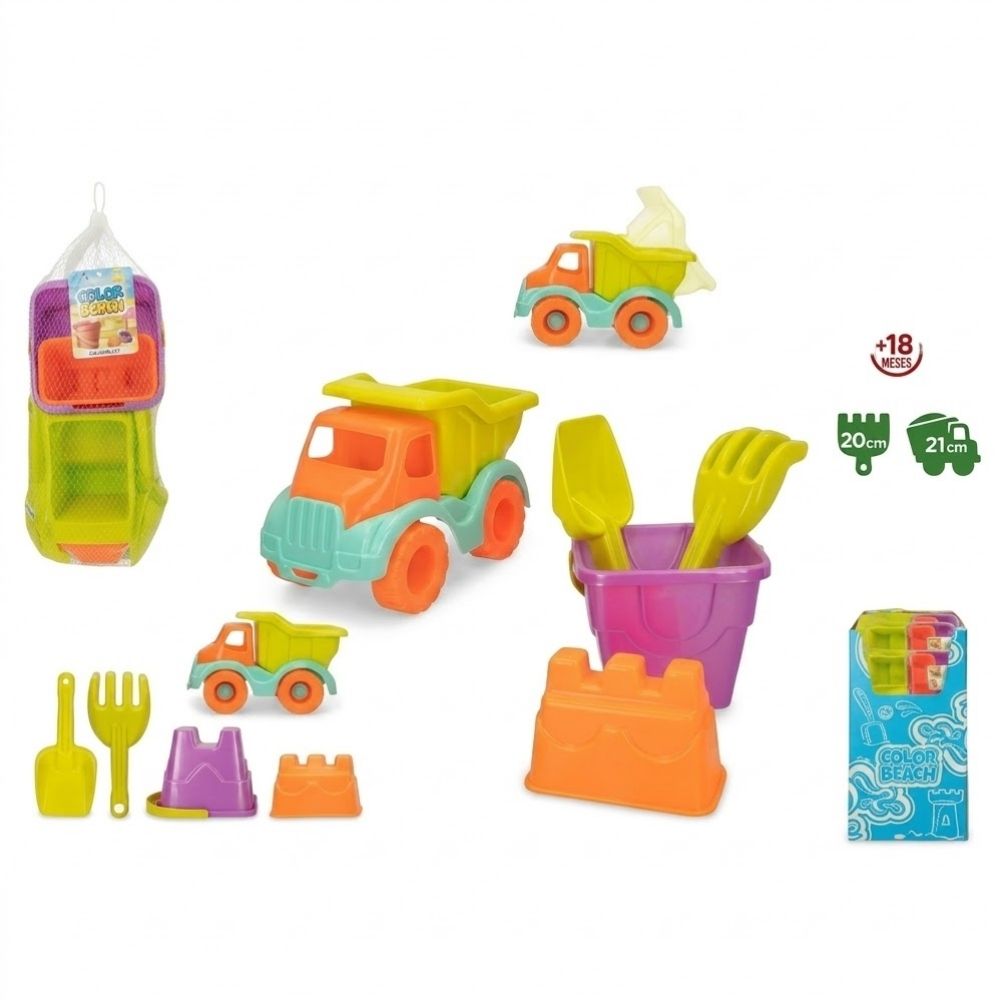 Set Camion de Plage 21cm 5 pièces