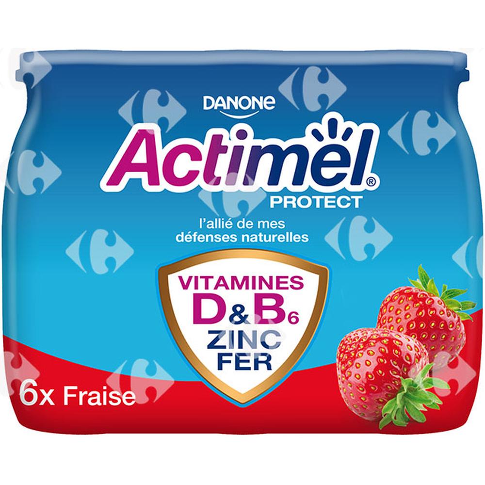 [673521] Yaourt à Boire Fraise Protect Actimel 6x100g