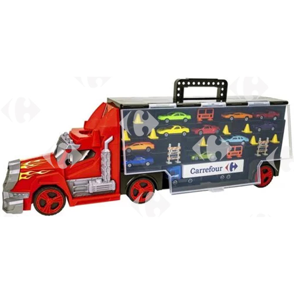 Camion Transporteur de Voitures 63cm Speed-Track 10 Voitures +1