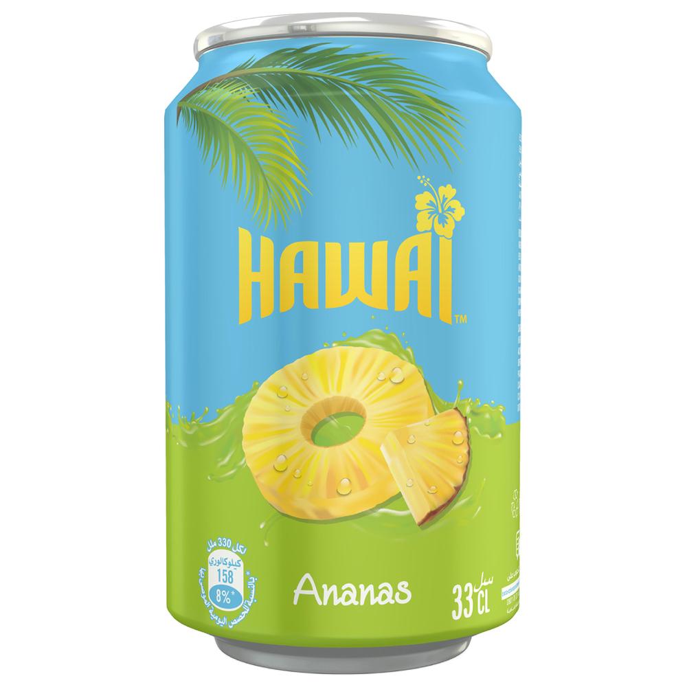 [702966] Boisson Gazeuse Hawaii Ananas Can 33cl.