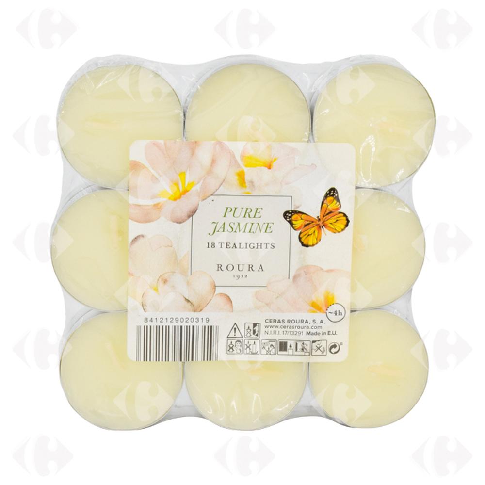 Bougie Chauffe Plat parfumée Jasmin 18 pièces.