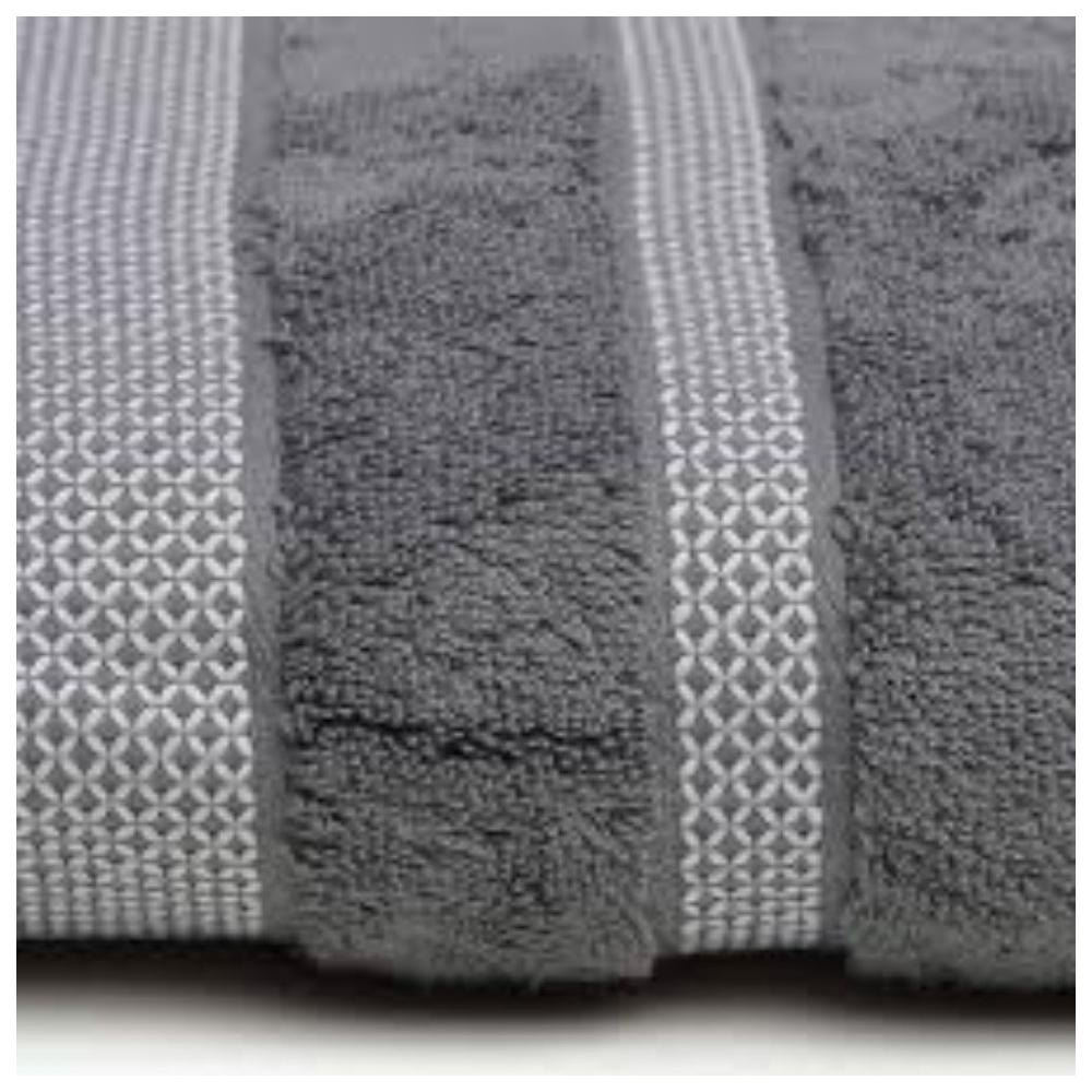 Serviette de Toilette Gris Fonce Uni Coton Tex Home 50x90cm