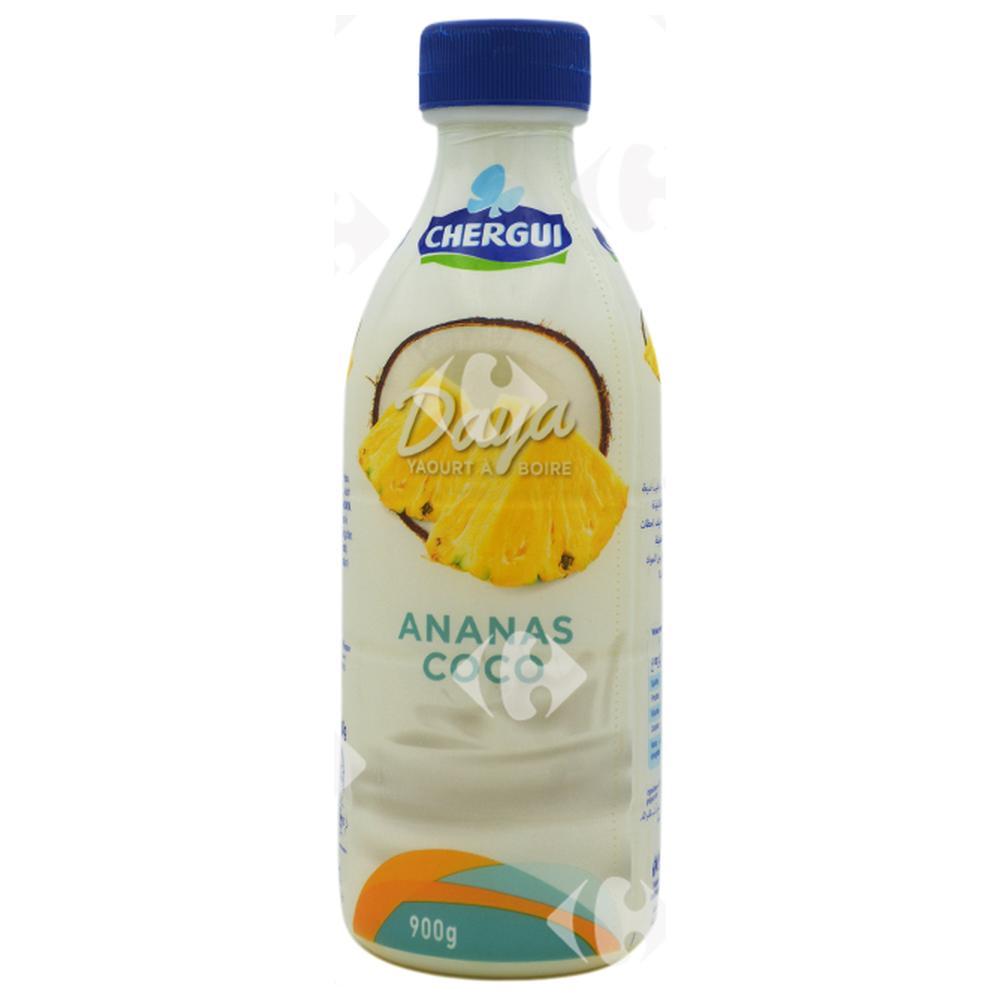 Yaourt à Boire Ananas Coco Daya Chergui 900g.