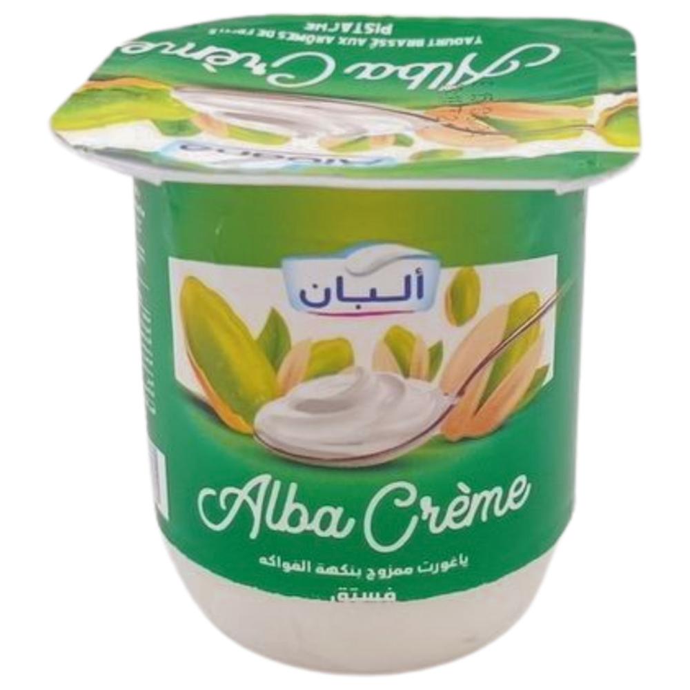 Yaourt à cuillère Brassé Pistache Albane 110g.