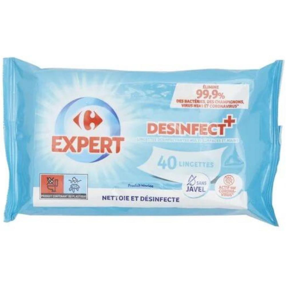 Lingettes Désinfectantes Carrefour Expert 40 unités