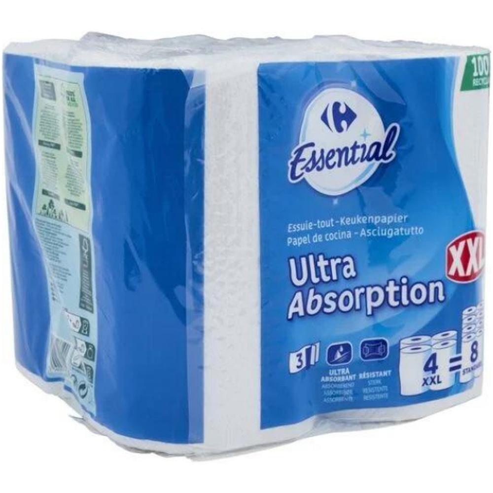 Essuie-tout Ultra Absorption XXL Carrefour Essential 4 unités