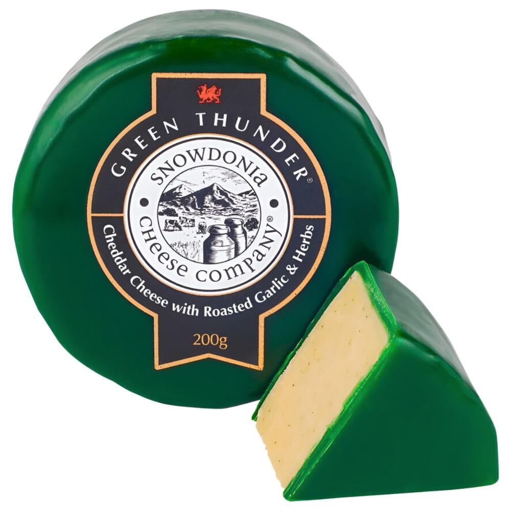 [700219] Fromage Cheddar à l'Ail et aux Fines Herbes Green Thunder 200g.