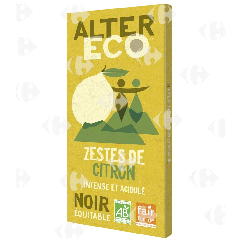 Tablette de Chocolat Bio Noir aux Zestes de Citron Alter Eco 100g
