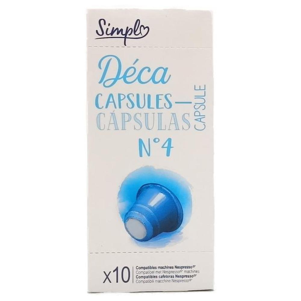 Café Capsules Décaféiné N°4 Simpl 50g