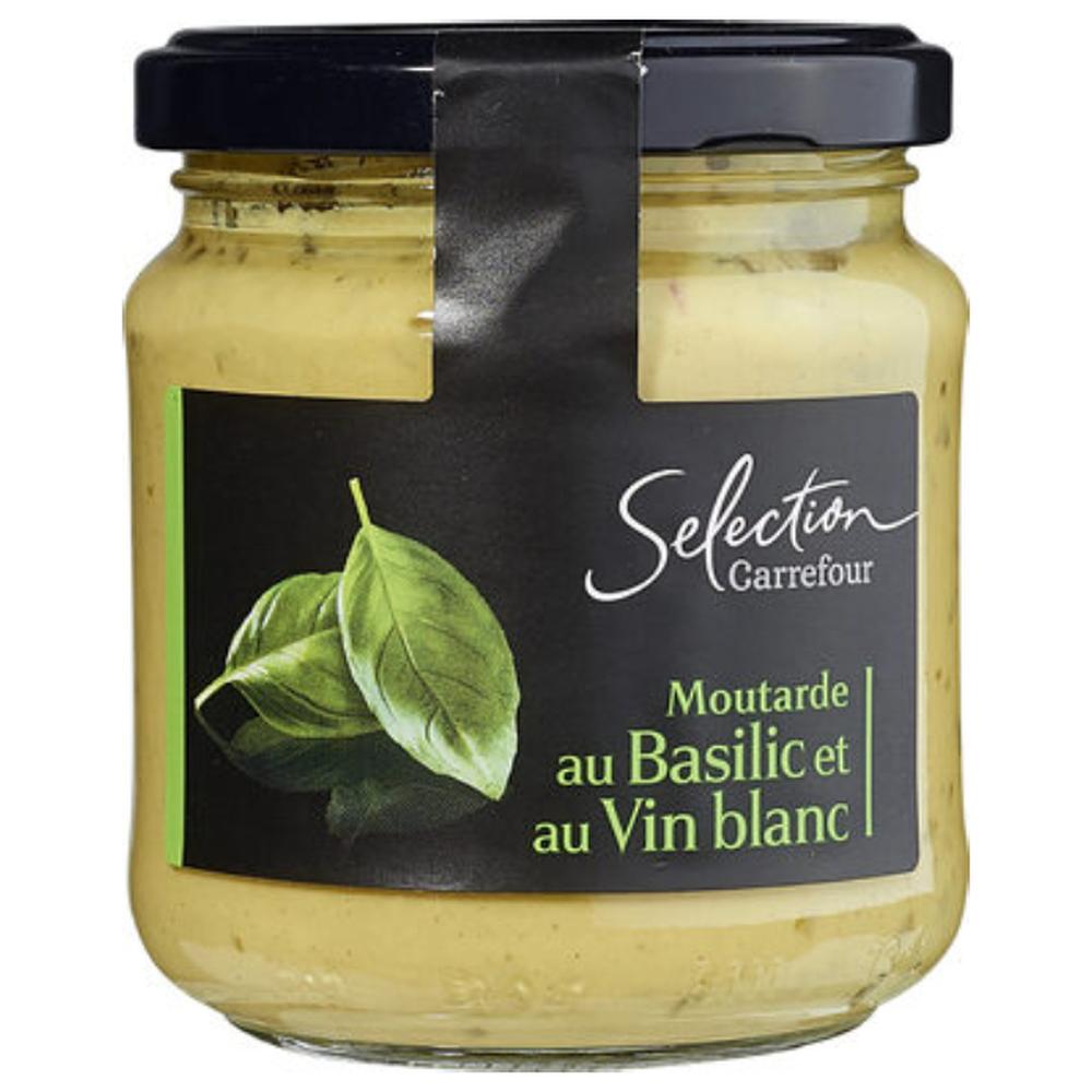 Moutarde Basilic Carrefour 200g.
