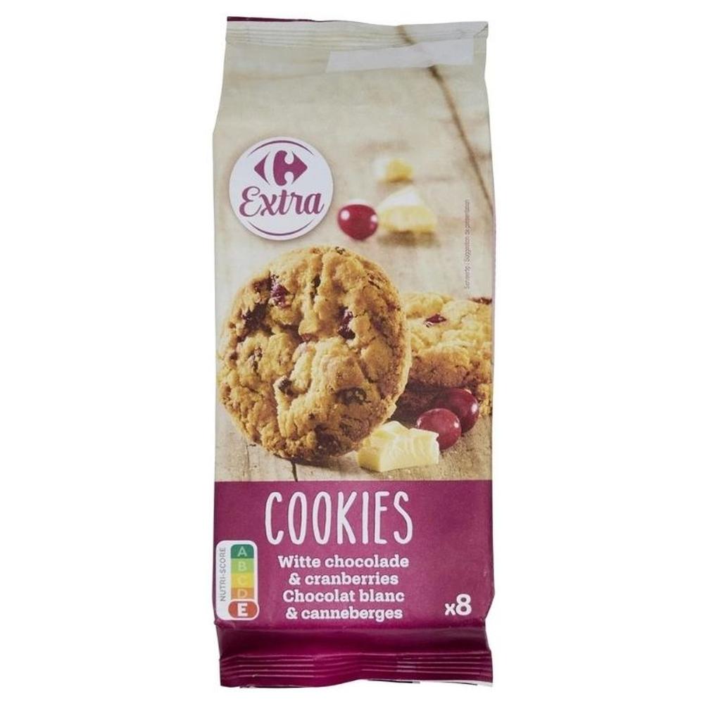 Cookies Chocolat Blanc Cranberries Carrefour Extra 200g