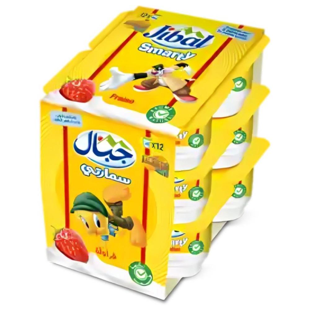 [544917] Yaourt brassé Fraise Fofolle Tweety Jibal 12x60g.