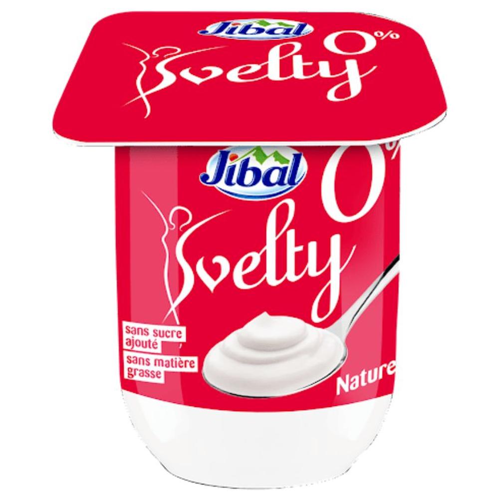[712540] Yaourt à Cuillère Brassé 0% Nature Svelty Jibal 110g.