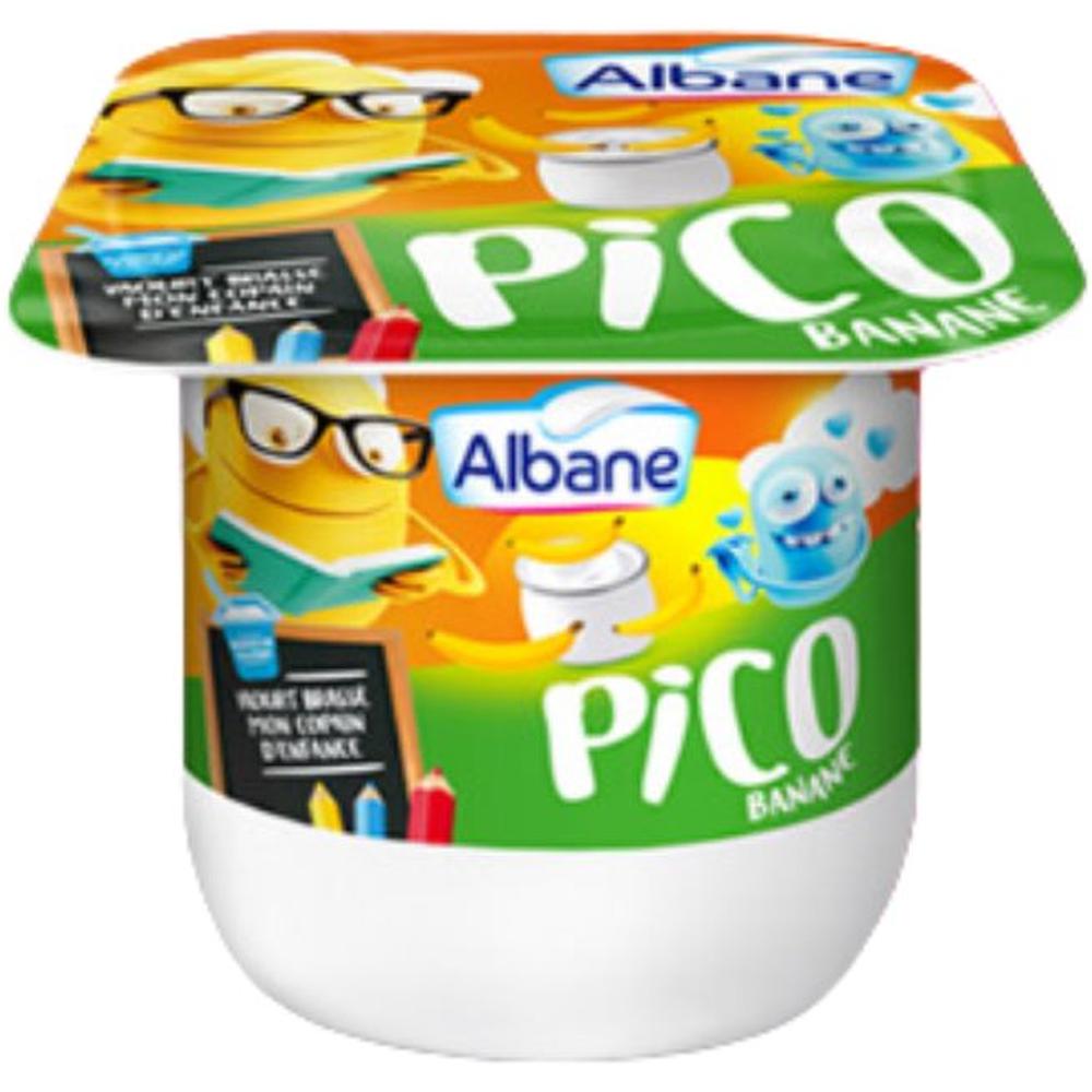 Yaourt Brassé Banane Piko Albane 60g.