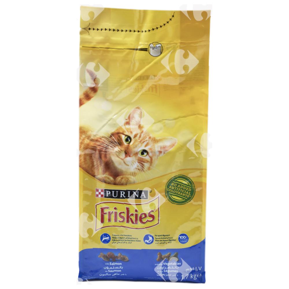 Croquettes au Saumon et Légumes Chats Adultes Friskies 1,7kg