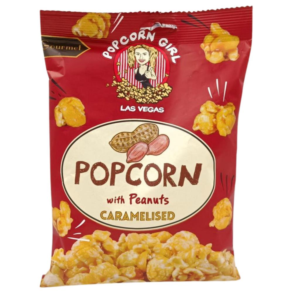 [707916] Popcorn Girl Caramélisé avec Cacahuète Serano 90g.