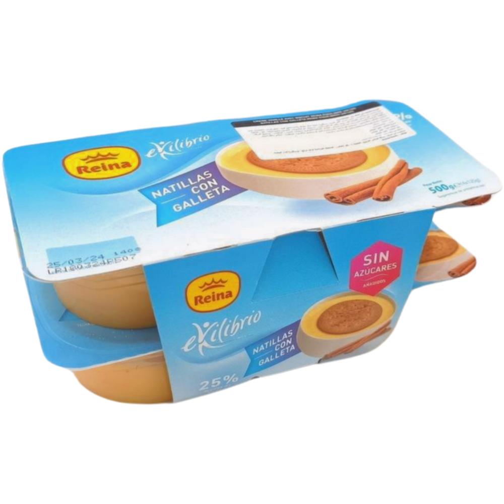 [698272] Crème Dessert avec Biscuits Equilibrio Reina 25g 4 unités.
