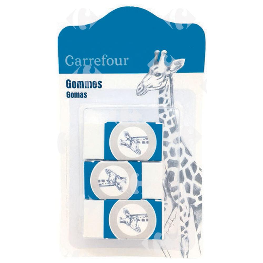 [632691] Mini Gommes Carrefour 3 unités