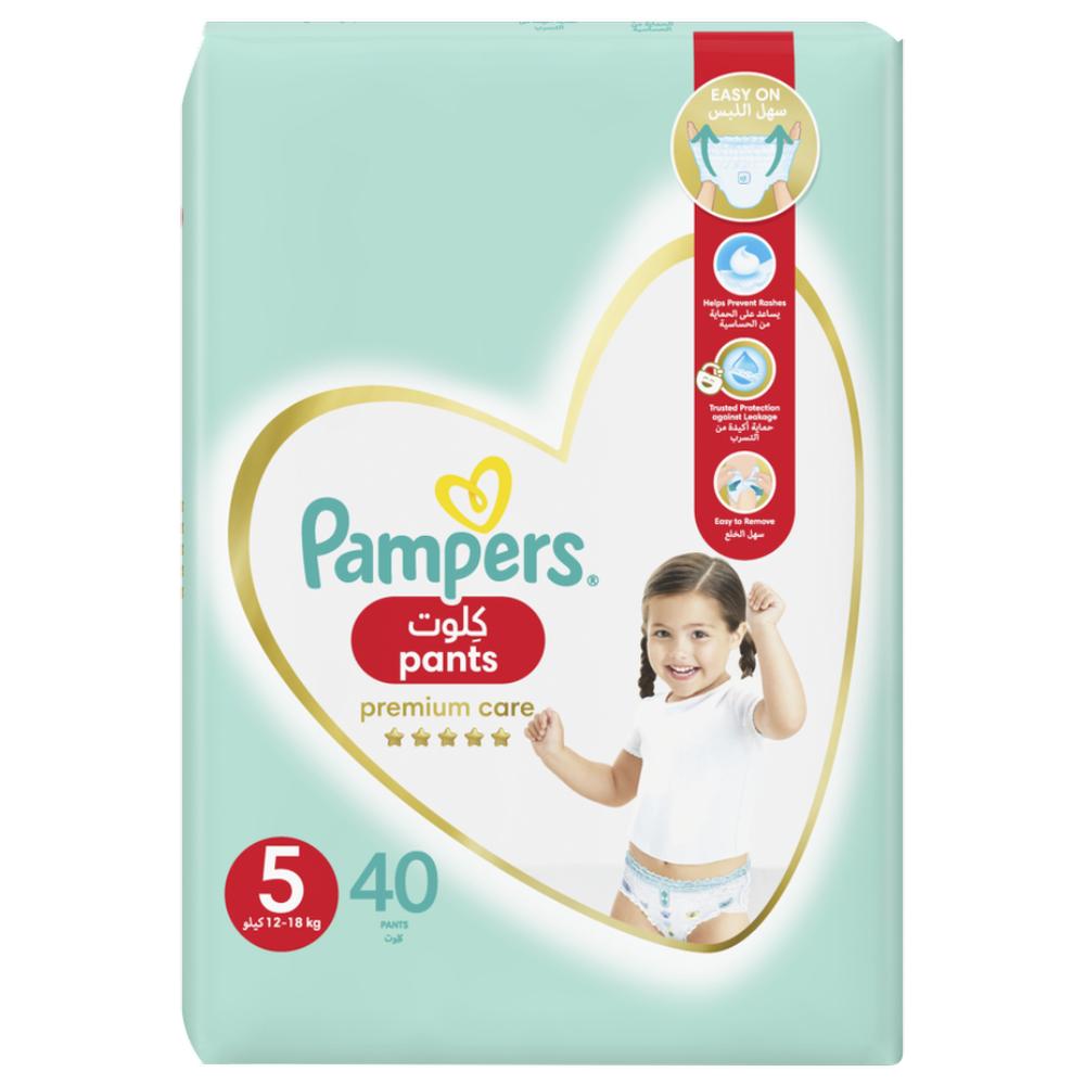 [671744] Couches-Culottes Junior Taille 5 Premium Pampers 40 Unités