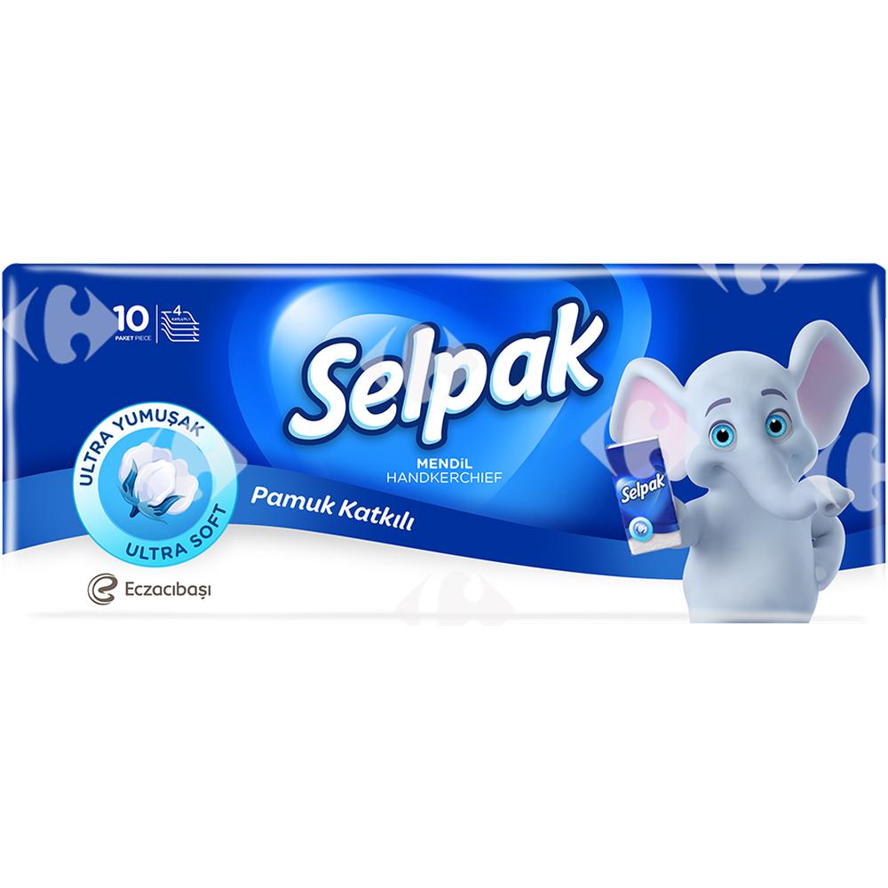 [632268] Mouchoir de Poche 4 Plis Selpak 10 unités.