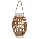 Lanterne Tissée avec Corde Blanche Kasa 30 cm