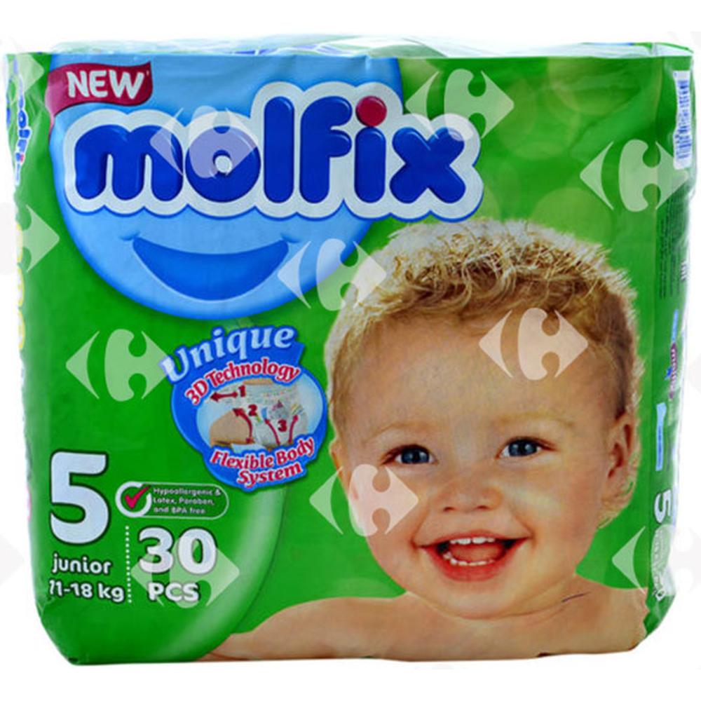 [523924] Couches Taille 5 Junior Value Pack Molfix 30 unités
