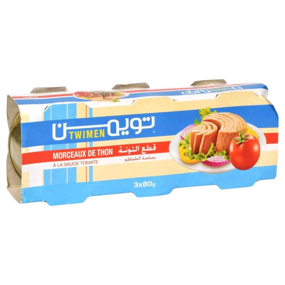 [714307] Thon Tripack à La Sauce Tomate Twimen 3 piéces 80g
