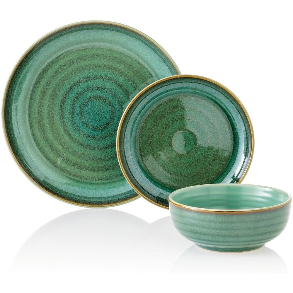 [700875] Assiette Creuse en Porcelaine Marv O Vert Kasa 16cm