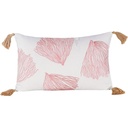 Coussin Rectangulaire Corail Rose Kasa 30x50cm