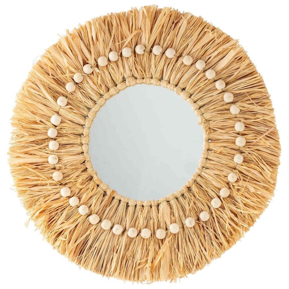 [716409] Miroir avec Boules Blanches Kasa 43cm 