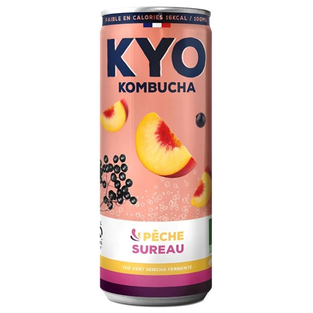 Kombucha Pêche Sureau Kyo Canette 330 ML