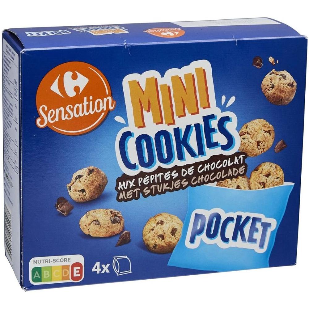 Mini Cookies aux Pépites de Chocolat Carrefour 4 unités 40g