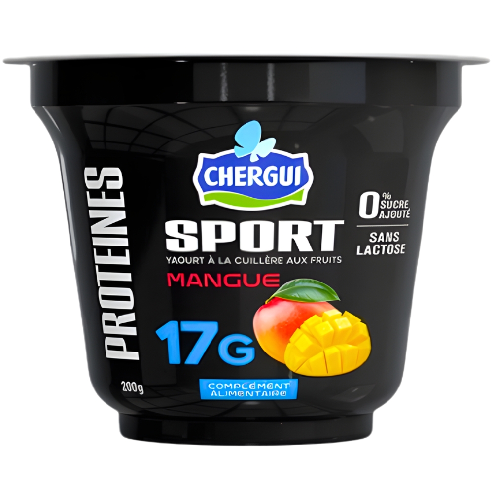 Yaourt à La Cuillère Protéiné Mangue (17g) Chergui 200g