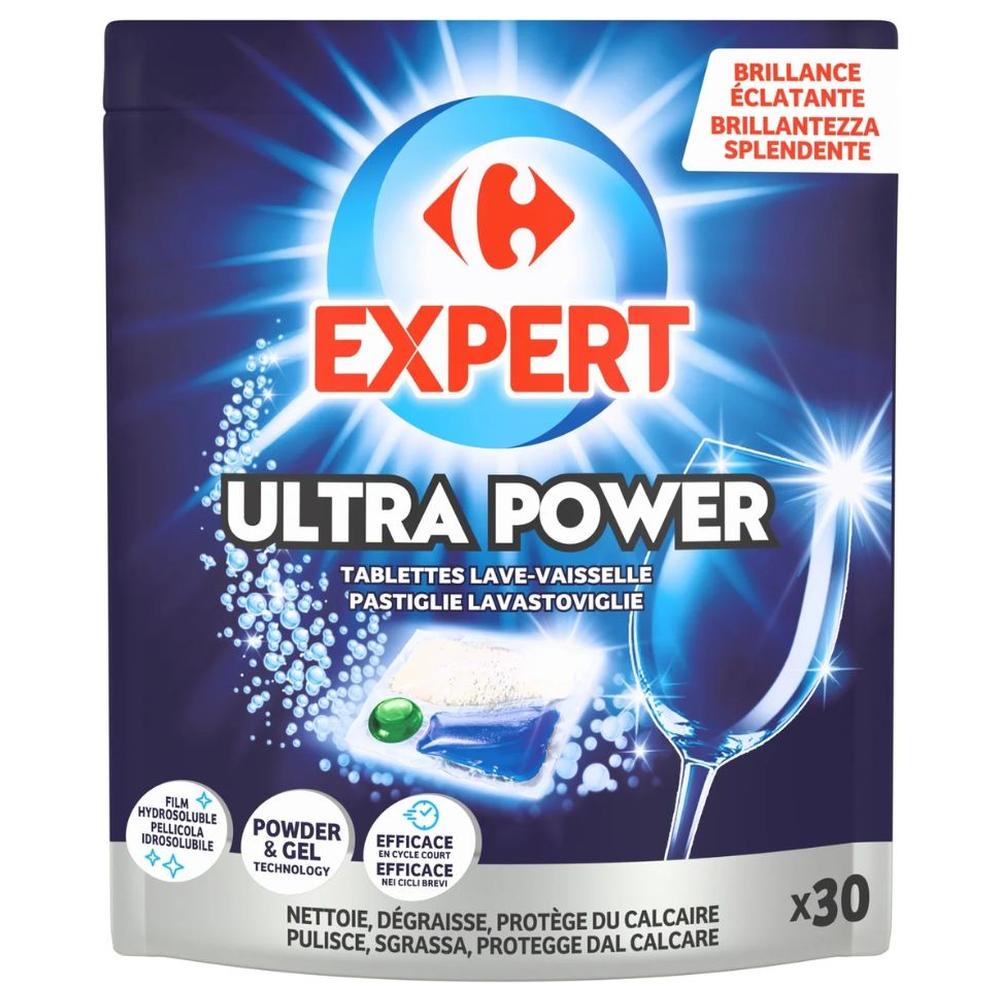 Tablettes Lave-Vaisselle Ultra Power Carrefour 30 unités