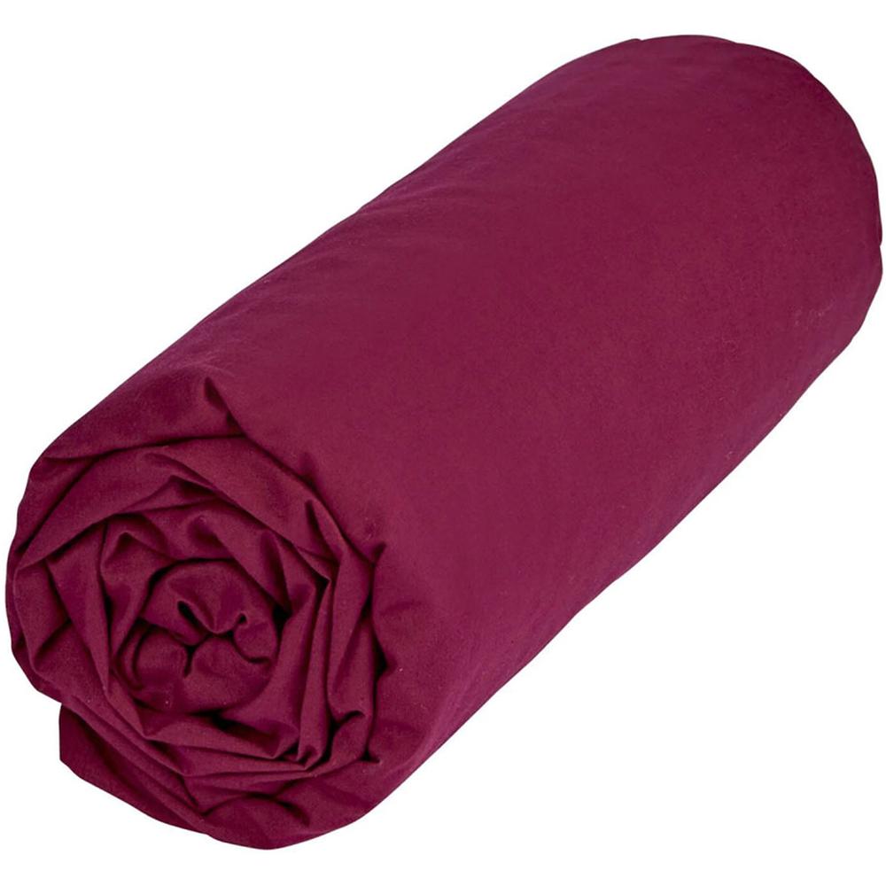 [651525] Drap Housse Prune 100% Coton Tex Home 140x200cm
