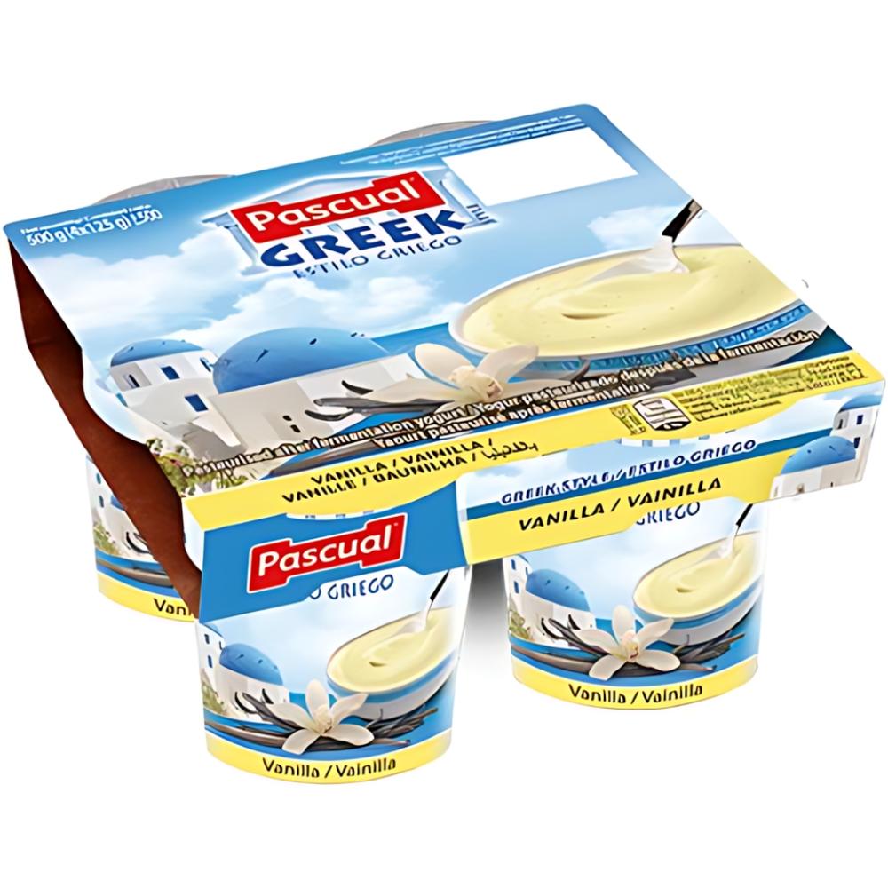 [673975] Yaourt à La Cuillère Grec Vanille Style Pascual 125g 4 unités