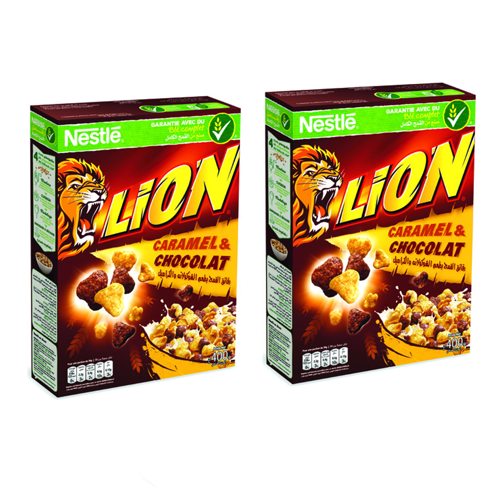 [636748] Lot de 2 Céréales Lion 400g (-2ème à -50%)