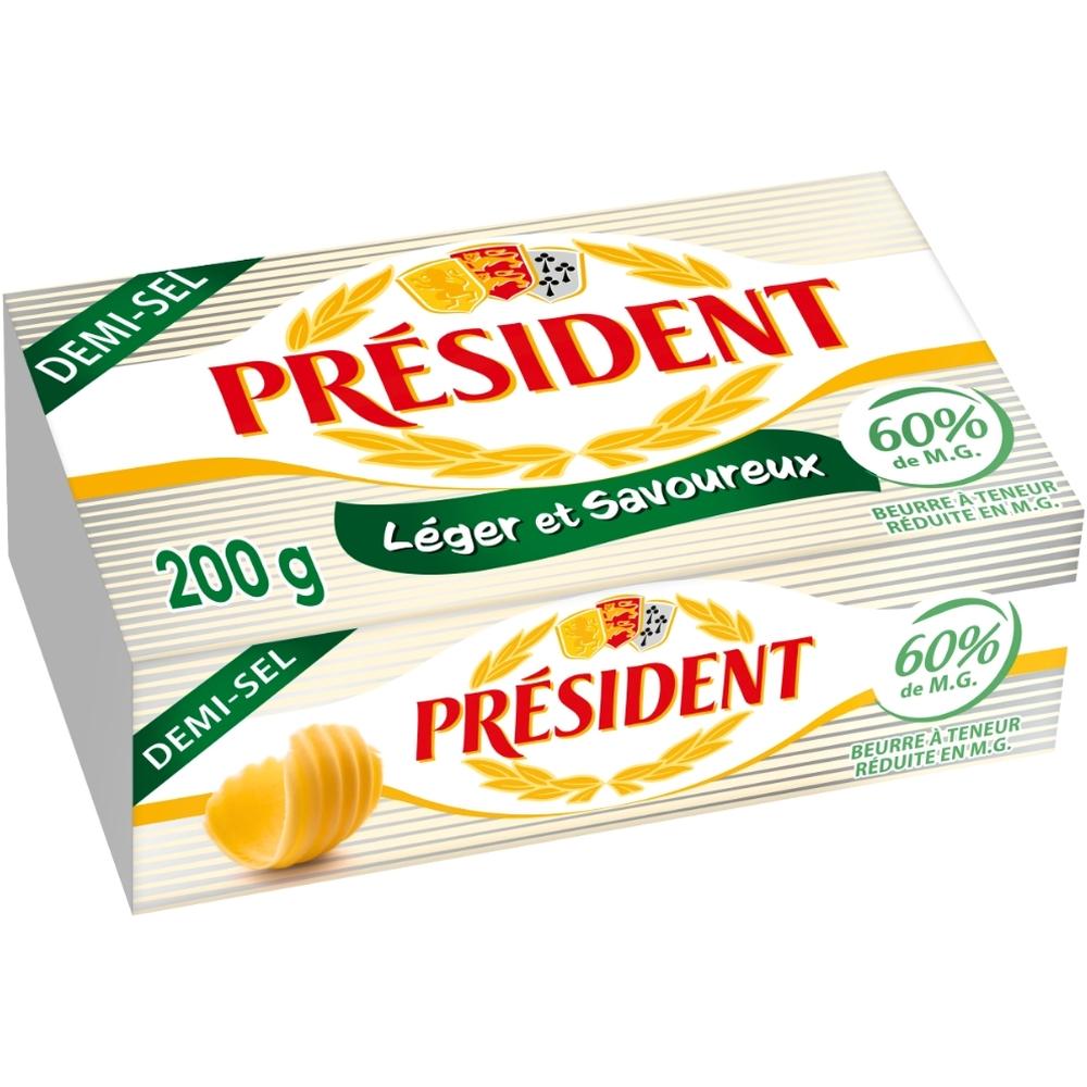 Beurre Demi Sel Plaquette 60% M.g Président 200g