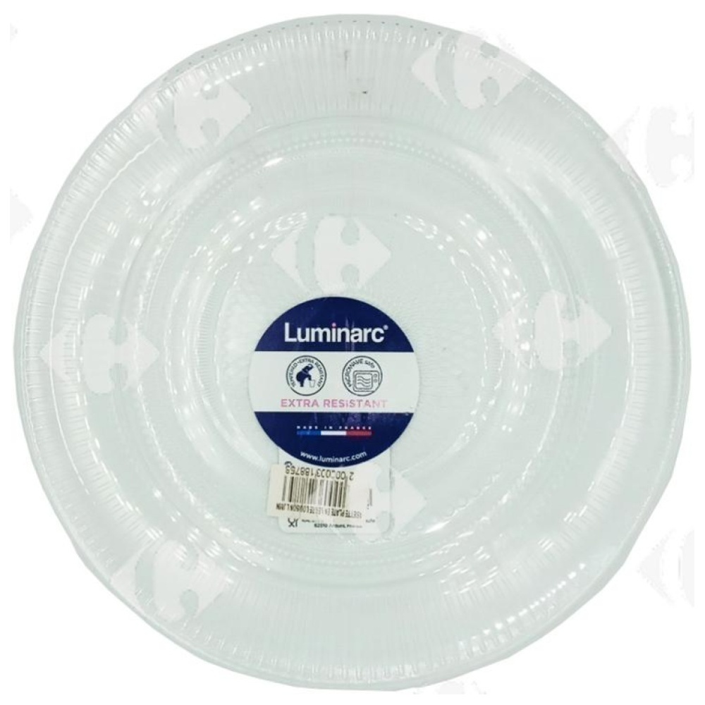 [696468] Assiette Plate en Verre Louison Luminarc 25cm.